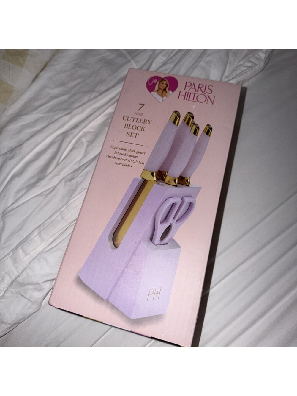 PARIS HILTON 7 PIECE CUTLERY SET PARIS HILTON KITCHEN KNIFE SET Purple